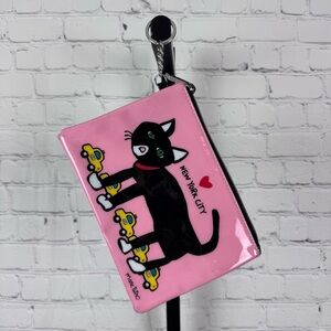 Mark Tetro New York City Cat Vinyl Pink Keychain Wristlet